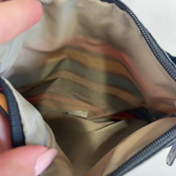 LeSportsac Kasey Crossbody Bag Multicolor 3 Zip Travel Purse Adjustable Strap - Picture 4 of 12